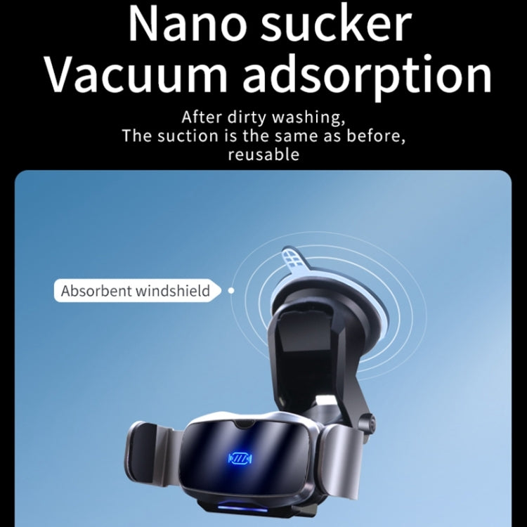 D7 Infrared lnduction Wireless Fast Charging Air Outlet Car Holder(Silver) - Wireless Charger Holders by PMC TechLife | Online Shopping South Africa | PMC TechLife | Buy Now Pay Later Mobicred