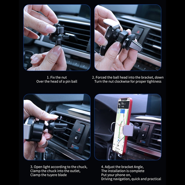 D7 Infrared lnduction Wireless Fast Charging Air Outlet Car Holder(Black) - free shipping - PMC TechLife - Order now!