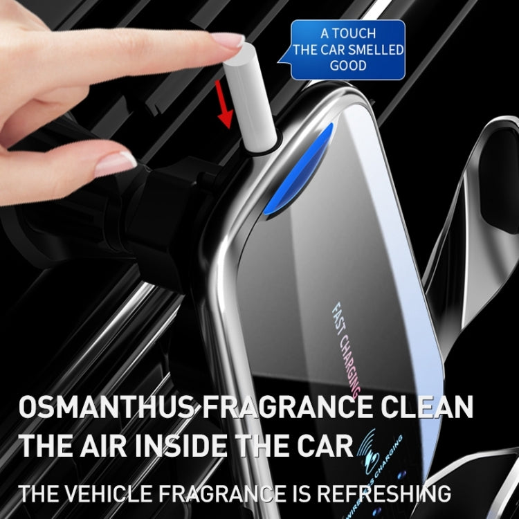 G10 Infrared lnduction Wireless Fast Charging Air Outlet Car Holder(Silver) - Wireless Charger Holders by PMC TechLife | Online Shopping South Africa | PMC TechLife | Buy Now Pay Later Mobicred