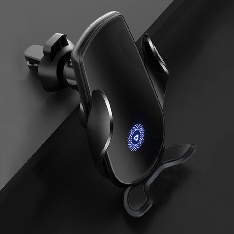 M1 Electric Opening/Closing Wireless Fast Charging Air Outlet Car Holder(Black) - Wireless Charger Holders by PMC TechLife | Online Shopping South Africa | PMC TechLife | Buy Now Pay Later Mobicred