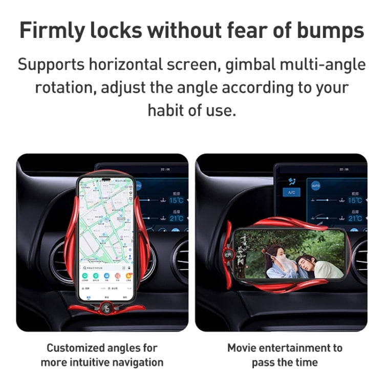 M1 Electric Opening/Closing Wireless Fast Charging Air Outlet Car Holder(Black) - Wireless Charger Holders by PMC TechLife | Online Shopping South Africa | PMC TechLife | Buy Now Pay Later Mobicred