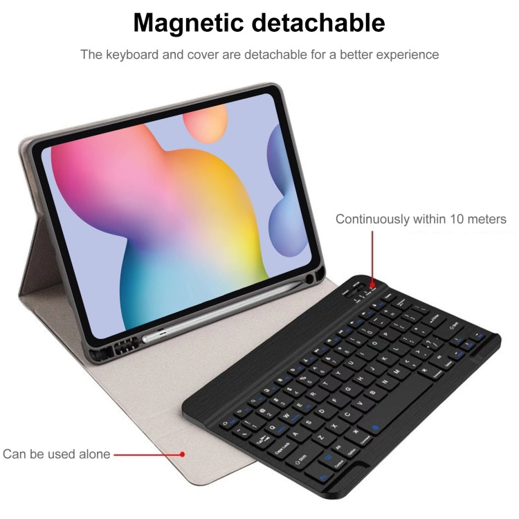 For Samsung Galaxy Tab A9+ Square Cap Bluetooth Keyboard Leather Case with Pen Slot(Dark Blue) - Samsung Keyboard by PMC TechLife | Online Shopping South Africa | PMC TechLife