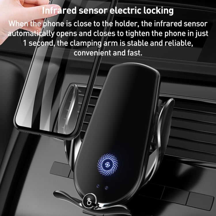M2 Infrared lnduction Wireless Fast Charging Air Outlet Car Holder(Black) - Wireless Charger Holders by PMC TechLife | Online Shopping South Africa | PMC TechLife | Buy Now Pay Later Mobicred