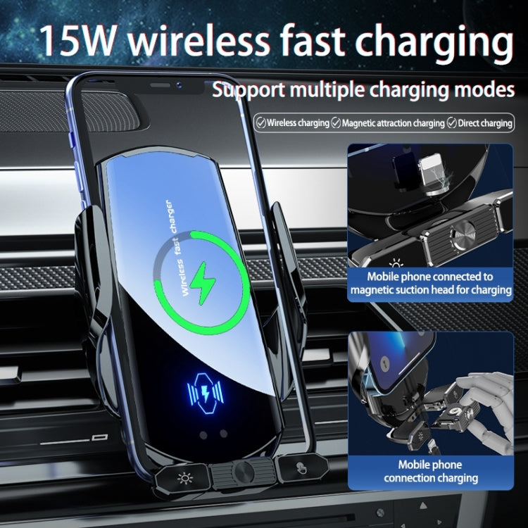 Q88 Infrared lnduction Wireless Fast Charging Air Outlet Car Holder(Silver) - Wireless Charger Holders by PMC TechLife | Online Shopping South Africa | PMC TechLife | Buy Now Pay Later Mobicred