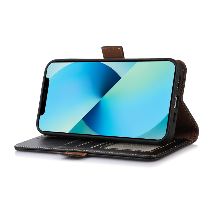 For Xiaomi Redmi A3 Magnetic Crazy Horse Texture Genuine Leather RFID Phone Case(Black) - Xiaomi Cases by PMC TechLife | Online Shopping South Africa | PMC TechLife | Buy Now Pay Later Mobicred