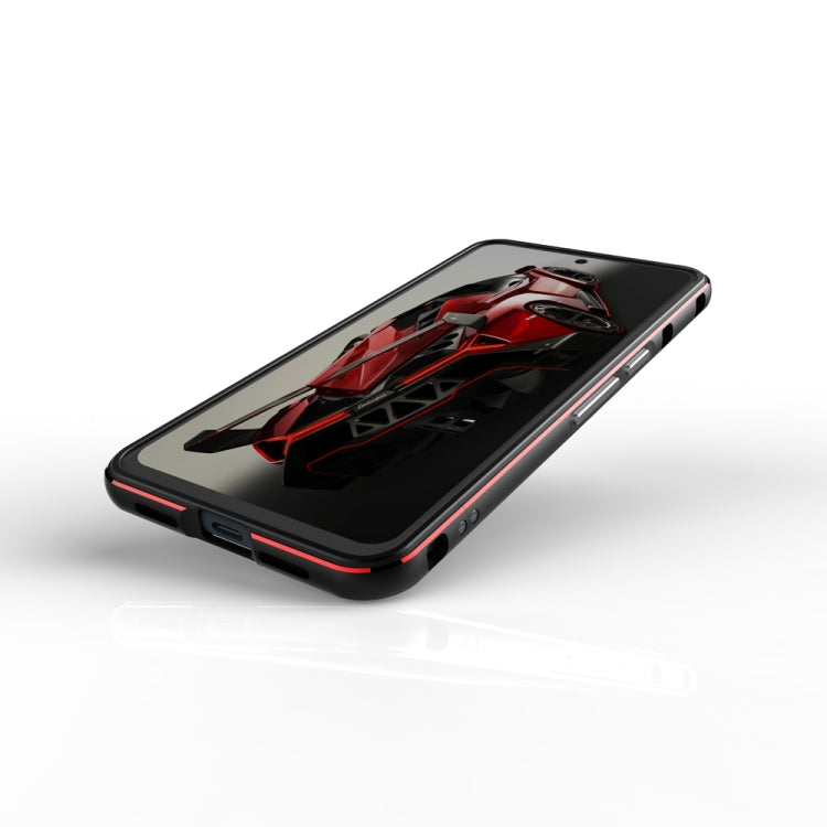 For Google Pixel 8 Pro Aurora Series Metal Frame Phone Case(Black Red) - Google Cases by PMC TechLife | Online Shopping South Africa | PMC TechLife | Buy Now Pay Later Mobicred