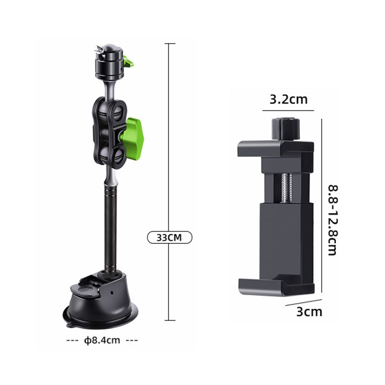 Single Suction Cup Pea Clamp Arm Holder 33cm with Knob Phone Clamp - Car Holders by PMC TechLife | Online Shopping South Africa | PMC TechLife | Buy Now Pay Later Mobicred