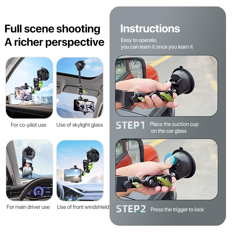 Single Suction Cup Pea Clamp Arm Holder 33cm with Knob Phone Clamp - Car Holders by PMC TechLife | Online Shopping South Africa | PMC TechLife | Buy Now Pay Later Mobicred