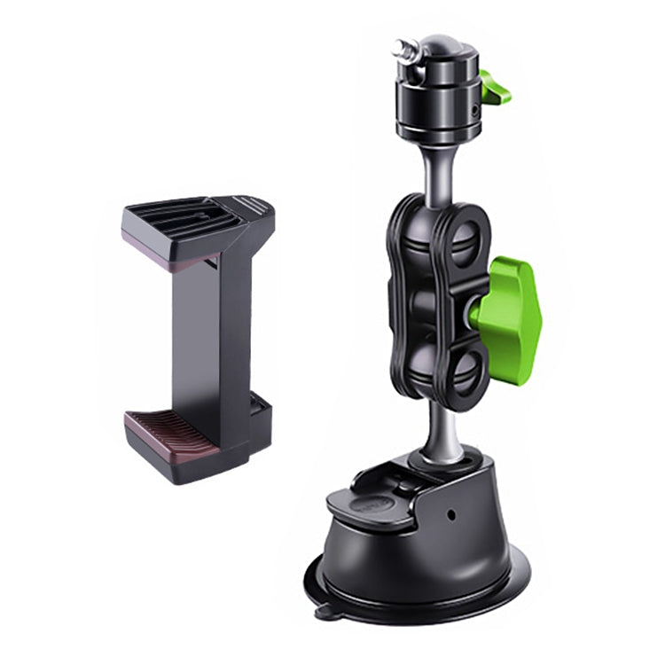 Single Suction Cup Pea Clamp Arm Holder 23cm with Elastic Phone Clamp - Car Holders by PMC TechLife | Online Shopping South Africa | PMC TechLife | Buy Now Pay Later Mobicred