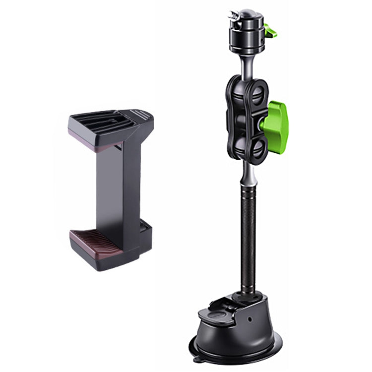 Single Suction Cup Pea Clamp Arm Holder 33cm with Elastic Phone Clamp - Car Holders by PMC TechLife | Online Shopping South Africa | PMC TechLife | Buy Now Pay Later Mobicred