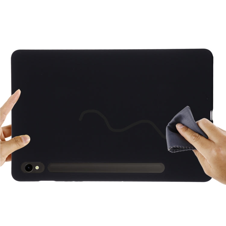 For Samsung Galaxy Tab S10 FE / S9 FE Pure Color Liquid Silicone Shockproof Tablet Case(Black) - Galaxy Tab S9 FE by PMC Jewellery | Online Shopping South Africa | PMC Jewellery | Buy Now Pay Later Mobicred