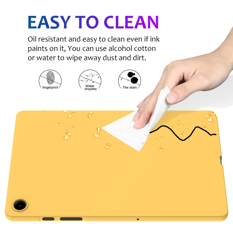 For Samsung Galaxy Tab A9+ Pure Color Liquid Silicone Shockproof Tablet Case(Yellow) - Galaxy Tab A9+ by PMC TechLife | Online Shopping South Africa | PMC TechLife | Buy Now Pay Later Mobicred