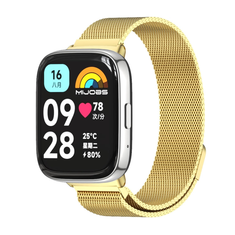For Redmi Watch 3 Lite / Watch 3 Active Mijobs Milan Magnetic Metal Watch Band(Gold) - free shipping - PMC TechLife - Order now!