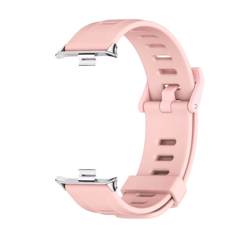 For Xiaomi Smart Band 9 Pro / 8 Pro Mijobs Flat Hole Breathable Silicone Watch Band(Pink+Silver) - free shipping - PMc TechLife - Order now!