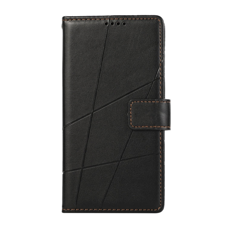 For Google Pixel 9 PU Genuine Leather Texture Embossed Line Phone Case(Black) - Google Cases by PMC TechLife | Online Shopping South Africa | PMC TechLife | Buy Now Pay Later Mobicred