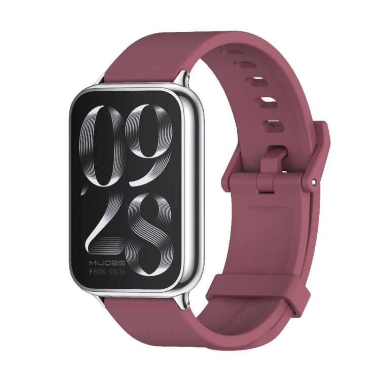 For Xiaomi Smart Band 9 Pro / 8 Pro Mijobs Silicone Breathable Watch Band(Wine Red+Silver) - free shipping - PMc TechLife - Order now!