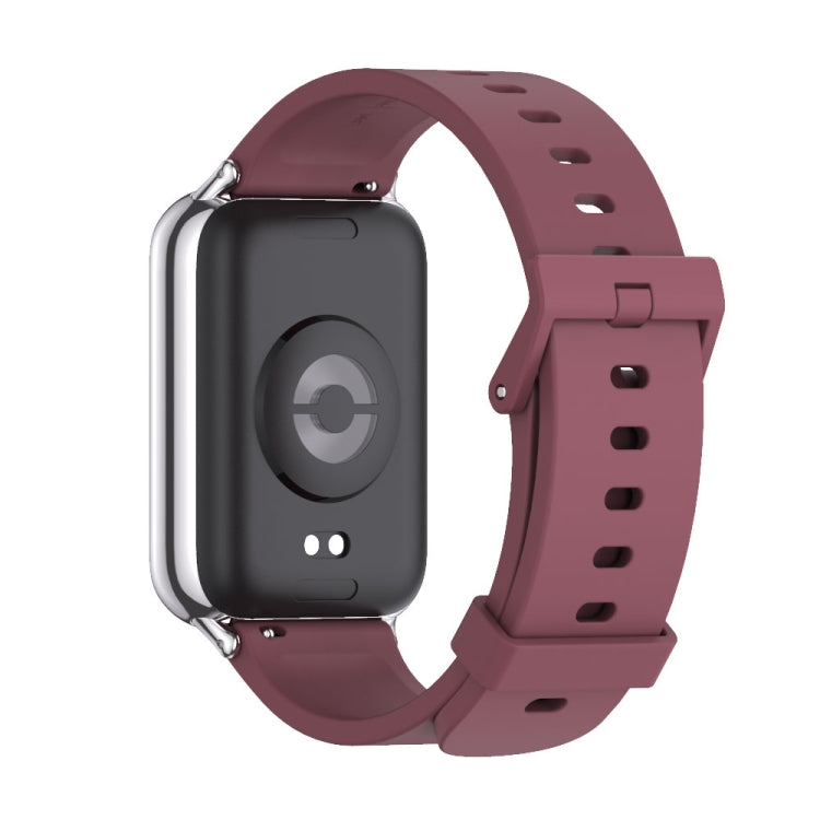 For Xiaomi Smart Band 9 Pro / 8 Pro Mijobs Silicone Breathable Watch Band(Wine Red+Silver) - free shipping - PMc TechLife - Order now!