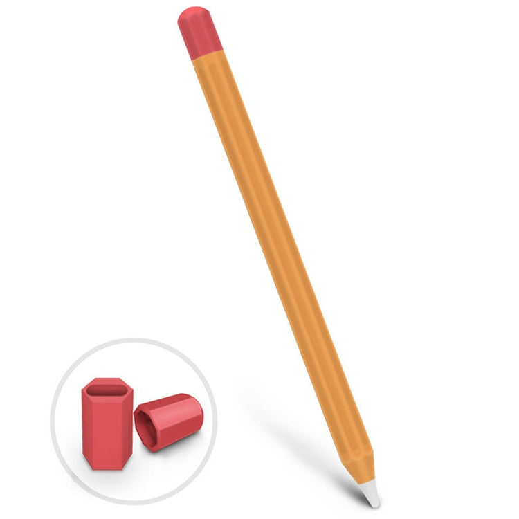 For Apple Pencil 1 Stylus Touch Pen Split Contrast Color Silicone Protective Case(Retro Orange Red) - free shipping - PMc TechLife - Order now!