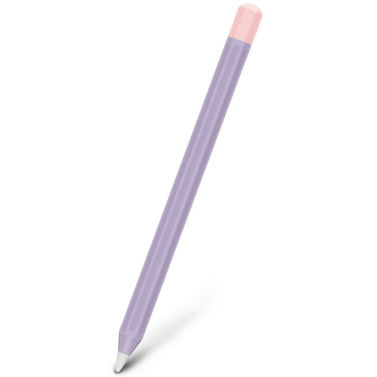 For Apple Pencil 2 Stylus Touch Pen Split Contrast Color Silicone Protective Case(Lavender Purple Pink) - Pencil Accessories by PMC Jewellery | Online Shopping South Africa | PMC Jewellery | Buy Now Pay Later Mobicred
