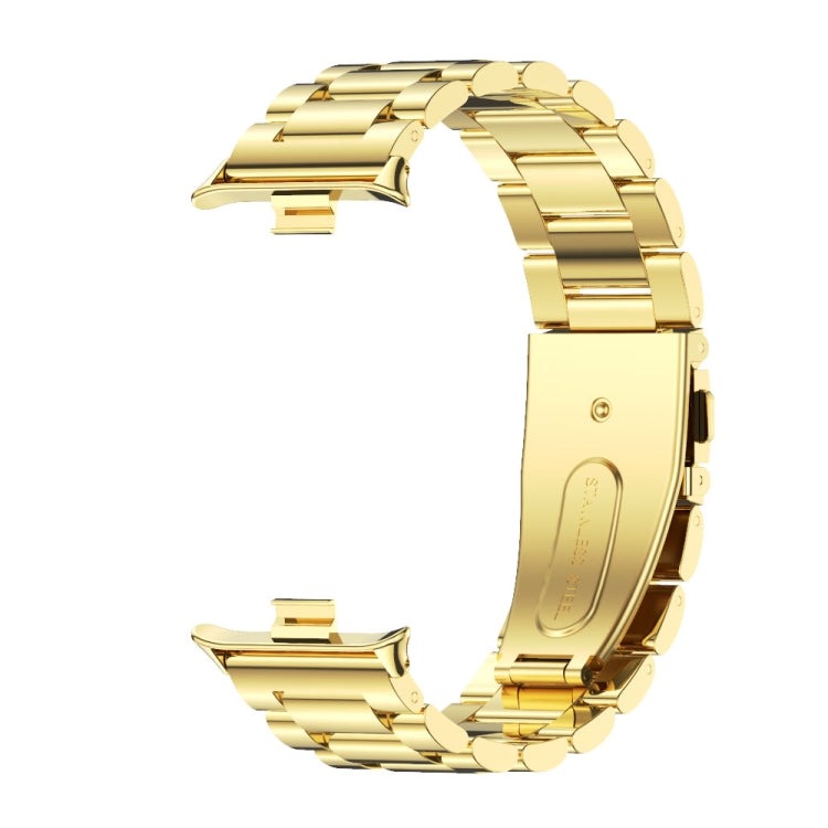 For Xiaomi Smart Band 9 Pro / 8 Pro Mijobs Three Beads Stainless Steel Watch Band(Gold) - free shipping - PMc TechLife - Order now!