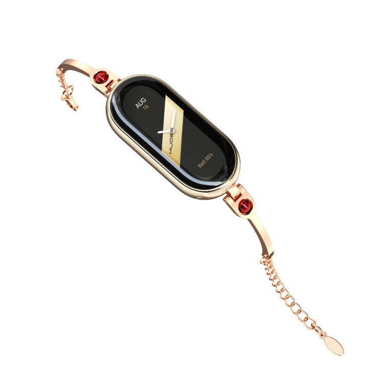 For Xiaomi Mi Band 8 Mijobs Ruyi Beauty Bracelet Watch Band(Rose Gold Red) - Watch Bands by MIJOBS | Online Shopping South Africa | PMC TechLife