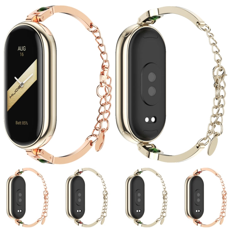 For Xiaomi Mi Band 8 Mijobs Ruyi Beauty Bracelet Watch Band(Rose Gold Red) - Watch Bands by MIJOBS | Online Shopping South Africa | PMC TechLife