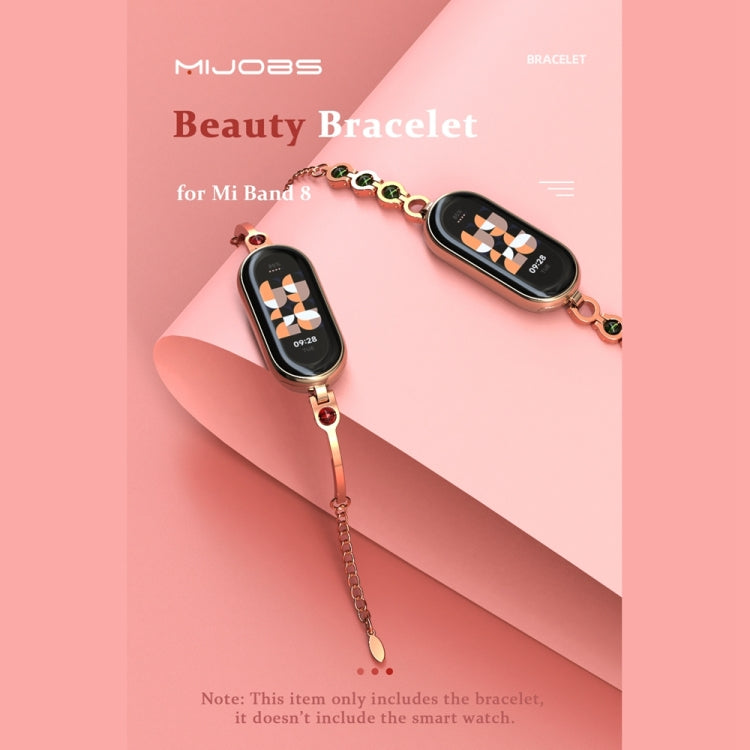 For Xiaomi Smart Band 10 / 9 / 8 Mijobs Ruyi Beauty Bracelet Watch Band(Rose Gold Green) - free shipping - PMC TechLife - Order now!