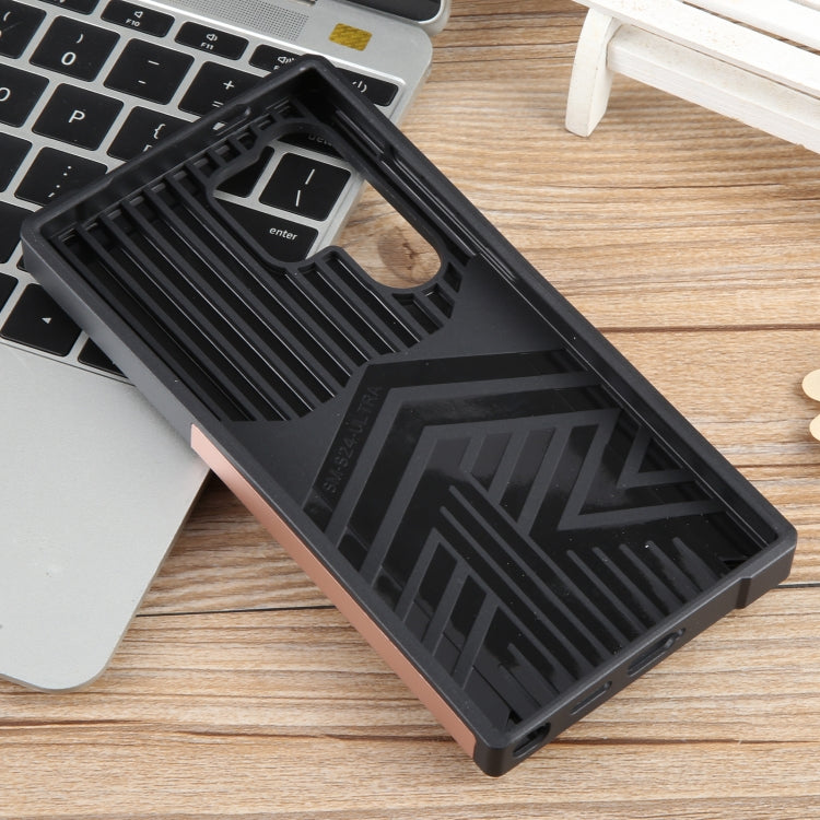 For Samsung Galaxy S24 Ultra 5G Camera Shield Card Slot PC+TPU Phone Case(Rose Gold) - Galaxy S24 Ultra 5G Cases by PMC TechLife | Online Shopping South Africa | PMC TechLife