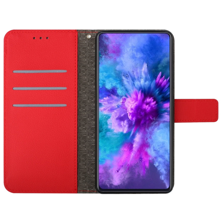For iPhone 16e Rhombic Grid Texture Leather Phone Case(Red) - iPhone 16e Cases by PMC TechLife | Online Shopping South Africa | PMC TechLife | Buy Now Pay Later Mobicred
