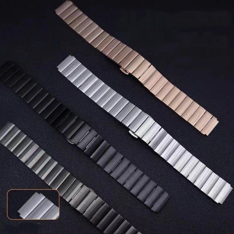 For Huawei Band 7 / B3 / Watch Fit Mini One Bead Butterfly Buckle Stainless Steel Watch Band(Rose Gold) - free shipping - PMC TechLife - Order now!