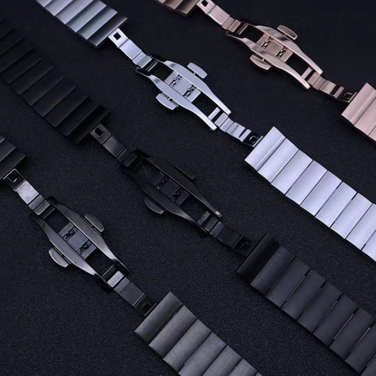 For Huawei Band 7 / B3 / Watch Fit Mini One Bead Butterfly Buckle Stainless Steel Watch Band(Rose Gold) - free shipping - PMC TechLife - Order now!