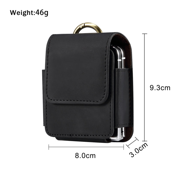 Skin Feel Leather Texture Waist Hanging Phone Case(Black) - Universal Leather Case by PMC TechLife | Online Shopping South Africa | PMC TechLife | Buy Now Pay Later Mobicred