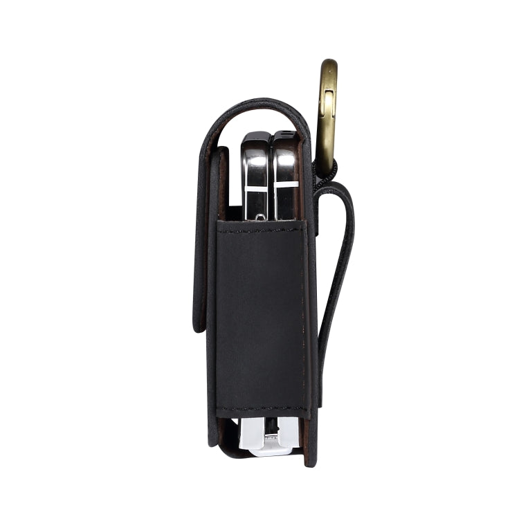 Skin Feel Leather Texture Waist Hanging Phone Case(Black) - Universal Leather Case by PMC TechLife | Online Shopping South Africa | PMC TechLife | Buy Now Pay Later Mobicred