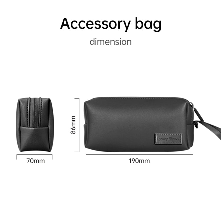 For 15.4/15.6/16.1 inch Envelope Holder Laptop Sleeve Bag with Accessories Bag(Grey) - Other by PMC Jewellery | Online Shopping South Africa | PMC Jewellery | Buy Now Pay Later Mobicred