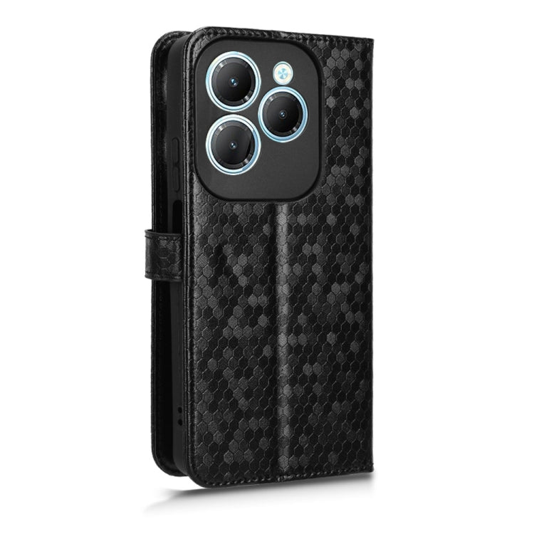 For Infinix Hot 40 / Hot 40 Pro 4G 2024 Honeycomb Dot Texture Leather Phone Case(Black) - Infinix Cases by PMC Jewellery | Online Shopping South Africa | PMC Jewellery | Buy Now Pay Later Mobicred