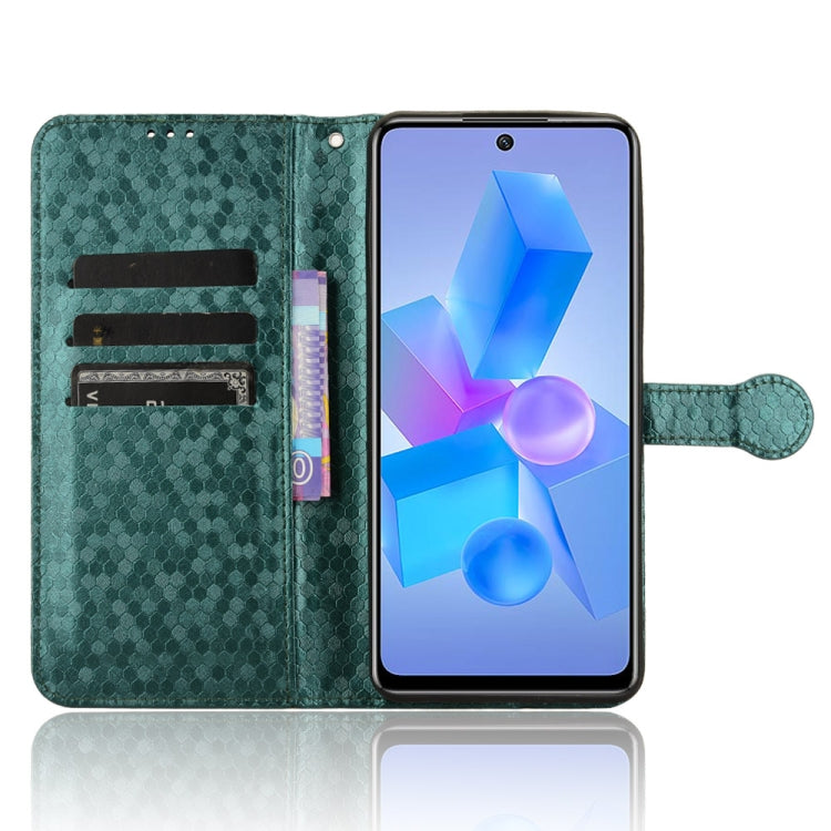 For Infinix Hot 40 / Hot 40 Pro 4G 2024 Honeycomb Dot Texture Leather Phone Case(Green) - free shipping - PMC Jewellery - Order now!