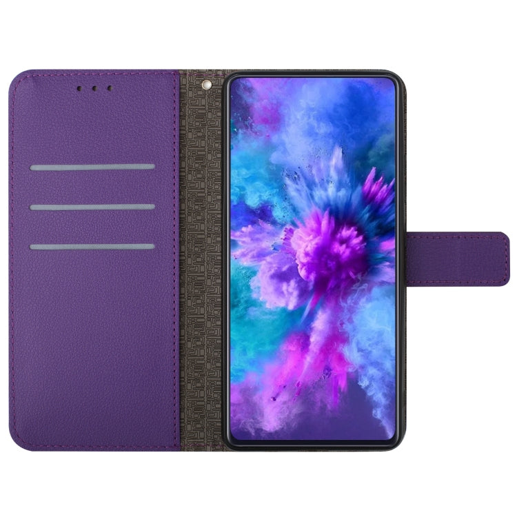 For Honor 200 Lite Rhombic Grid Texture Leather Phone Case(Purple) - Honor Cases by PMC TechLife | Online Shopping South Africa | PMC TechLife | Buy Now Pay Later Mobicred