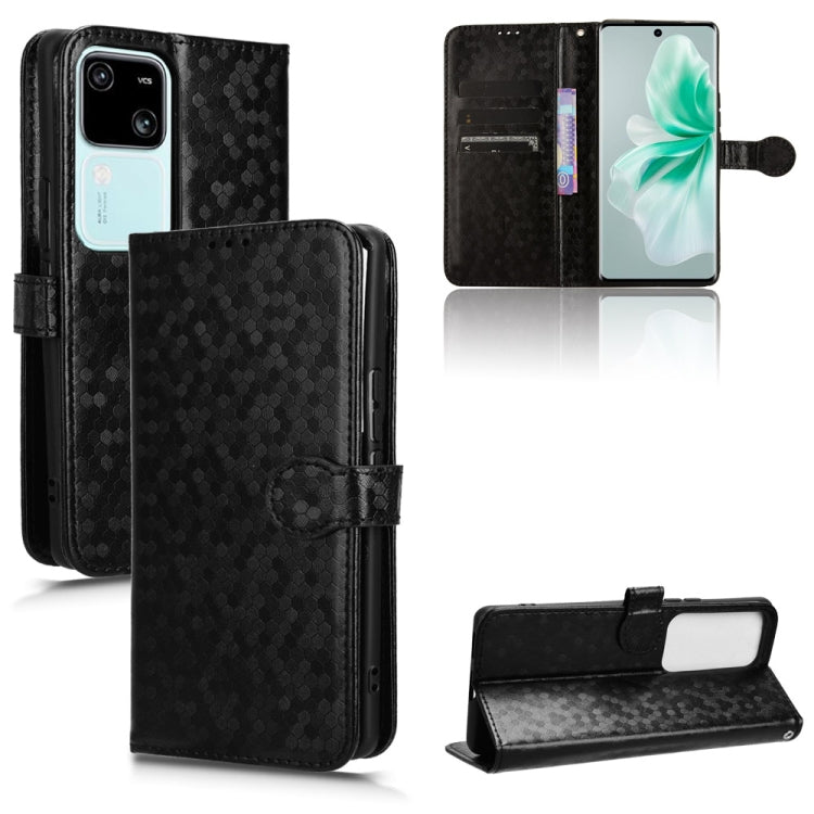 For vivo S18 Pro 5G / V30 Pro 5G Honeycomb Dot Texture Leather Phone Case(Black) - S18 Pro Cases by PMC TechLife | Online Shopping South Africa | PMC TechLife | Buy Now Pay Later Mobicred