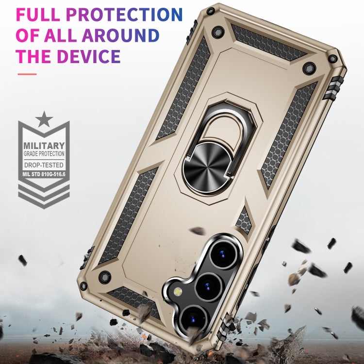 For Samsung Galaxy S24 5G Shockproof TPU + PC Phone Case(Gold) - Galaxy S24 5G Cases by PMC TechLife | Online Shopping South Africa | PMC TechLife