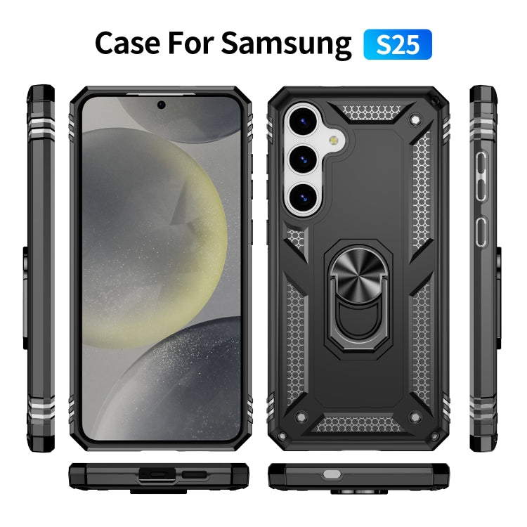 For Samsung Galaxy S25 5G Shockproof TPU + PC Phone Case(Black) - Galaxy S25 5G Cases by PMC Jewellery | Online Shopping South Africa | PMC Jewellery | Buy Now Pay Later Mobicred
