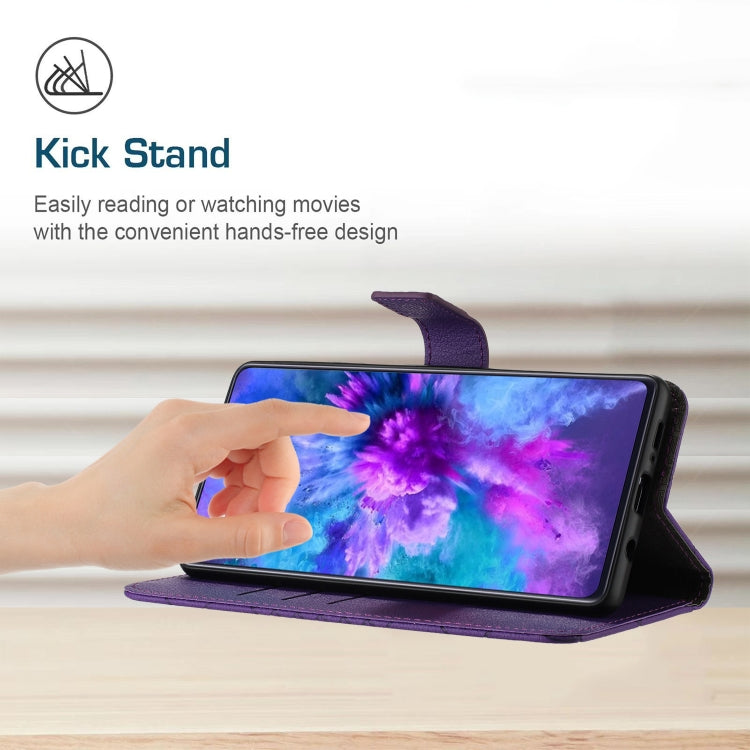 For Motorola Moto G Stylus 5G 2024 Rhombic Grid Texture Leather Phone Case(Purple) - free shipping - PMC Jewellery - Order now!