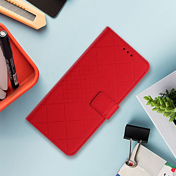 For Motorola Moto G Stylus 5G 2024 Rhombic Grid Texture Leather Phone Case(Red) - Motorola Cases by PMC Jewellery | Online Shopping South Africa | PMC Jewellery | Buy Now Pay Later Mobicred