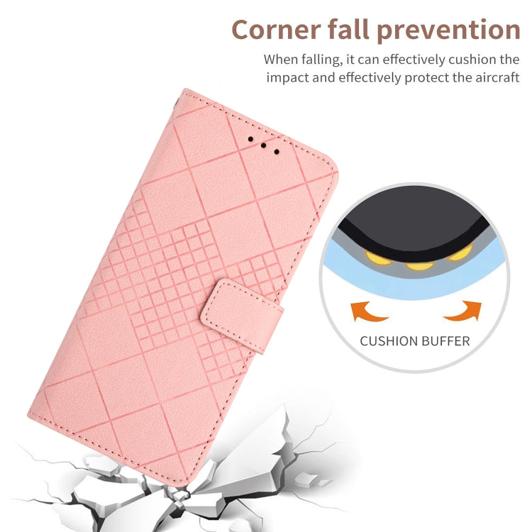 For Motorola Moto G Stylus 5G 2024 Rhombic Grid Texture Leather Phone Case(Pink) - Motorola Cases by PMC Jewellery | Online Shopping South Africa | PMC Jewellery | Buy Now Pay Later Mobicred