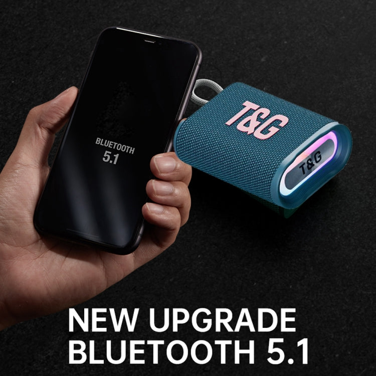 T&G TG396 Outdoor Portable Ambient RGB Light IPX7 Waterproof Bluetooth Speaker(Blue) - free shipping - PMC Jewellery - Order now!