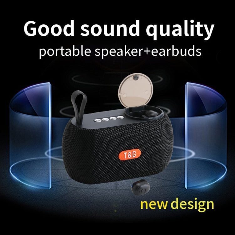 T&G TG810 2 in 1 Portable Outdoor Speaker + Mini Wireless Bluetooth Earphone(Blue) - free shipping - PMC Jewellery - Order now!