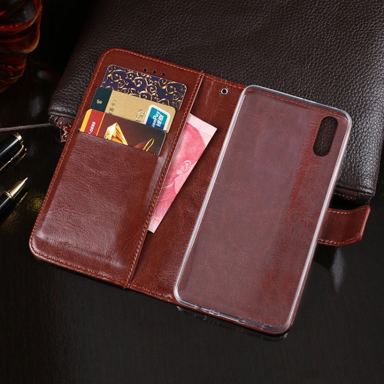 For TP-Link Neffos C9s idewei Crazy Horse Texture Horizontal Flip Leather Case with Holder & Card Slots & Wallet(Black) - free shipping - PMC Jewellery - Order now!