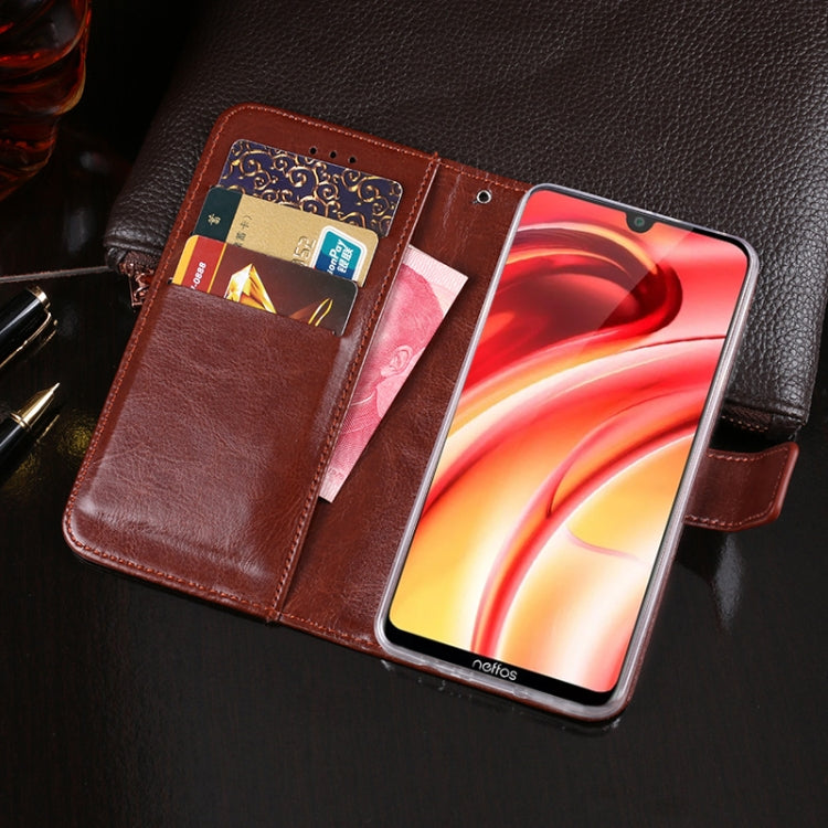 For TP-Link Neffos C9s idewei Crazy Horse Texture Horizontal Flip Leather Case with Holder & Card Slots & Wallet(Black) - free shipping - PMC Jewellery - Order now!