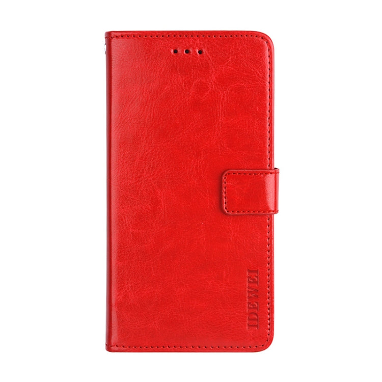 For Ulefone Note 8P idewei Crazy Horse Texture Horizontal Flip Leather Case with Holder & Card Slots & Wallet(Red) - Ulefone Cases by idewei | Online Shopping South Africa | PMC Jewellery | Buy Now Pay Later Mobicred