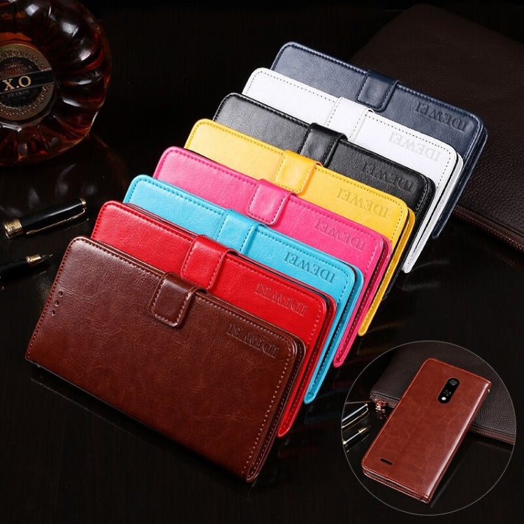 For Ulefone Note 8P idewei Crazy Horse Texture Horizontal Flip Leather Case with Holder & Card Slots & Wallet(Rose Red) - Ulefone Cases by idewei | Online Shopping South Africa | PMC Jewellery | Buy Now Pay Later Mobicred