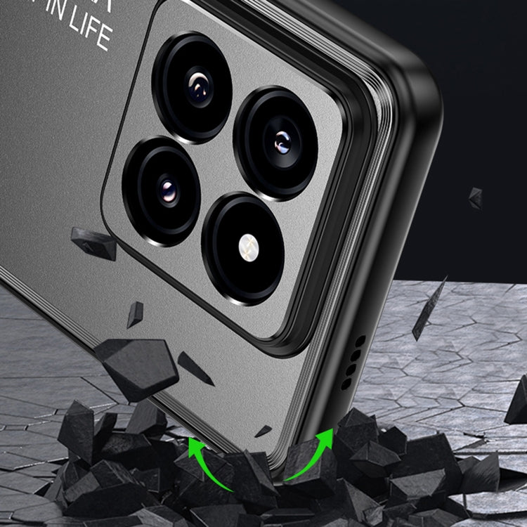 For Xiaomi 14 Frosted Metal Phone Case(Blue) - 14 Cases by PMC TechLife | Online Shopping South Africa | PMC TechLife